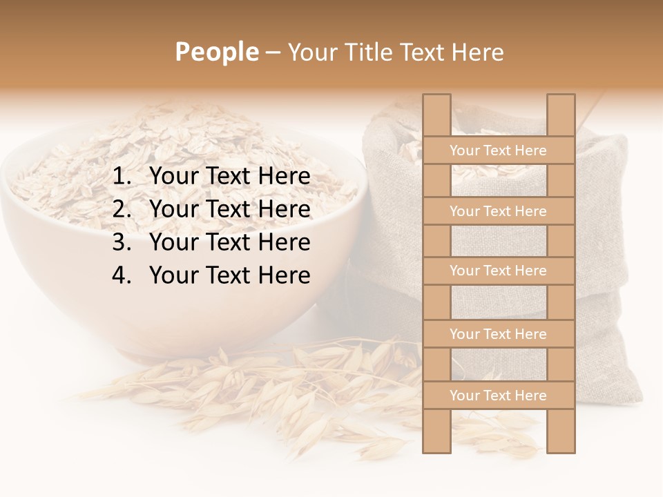 A Bowl Of Oats Next To A Sack Of Oats PowerPoint Template