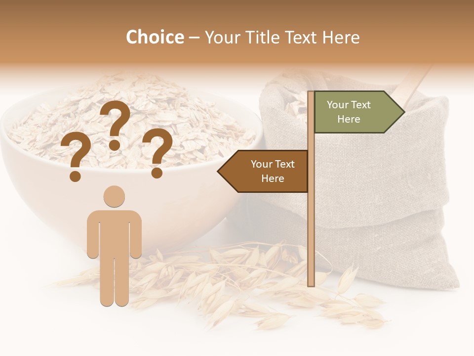 A Bowl Of Oats Next To A Sack Of Oats PowerPoint Template