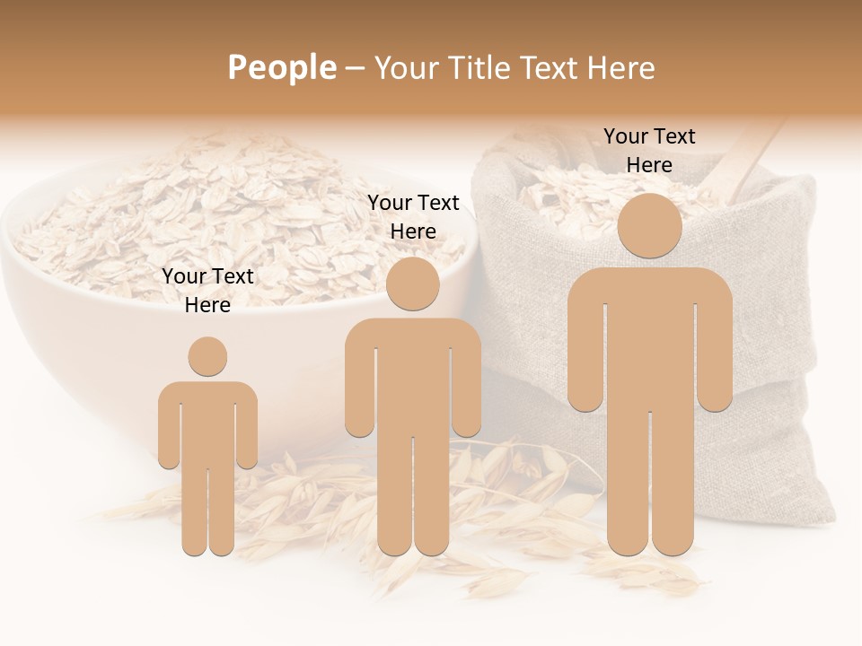 A Bowl Of Oats Next To A Sack Of Oats PowerPoint Template