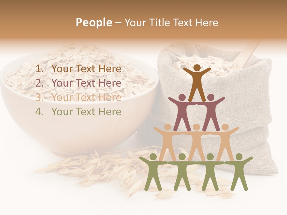 A Bowl Of Oats Next To A Sack Of Oats PowerPoint Template