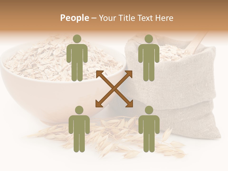 A Bowl Of Oats Next To A Sack Of Oats PowerPoint Template