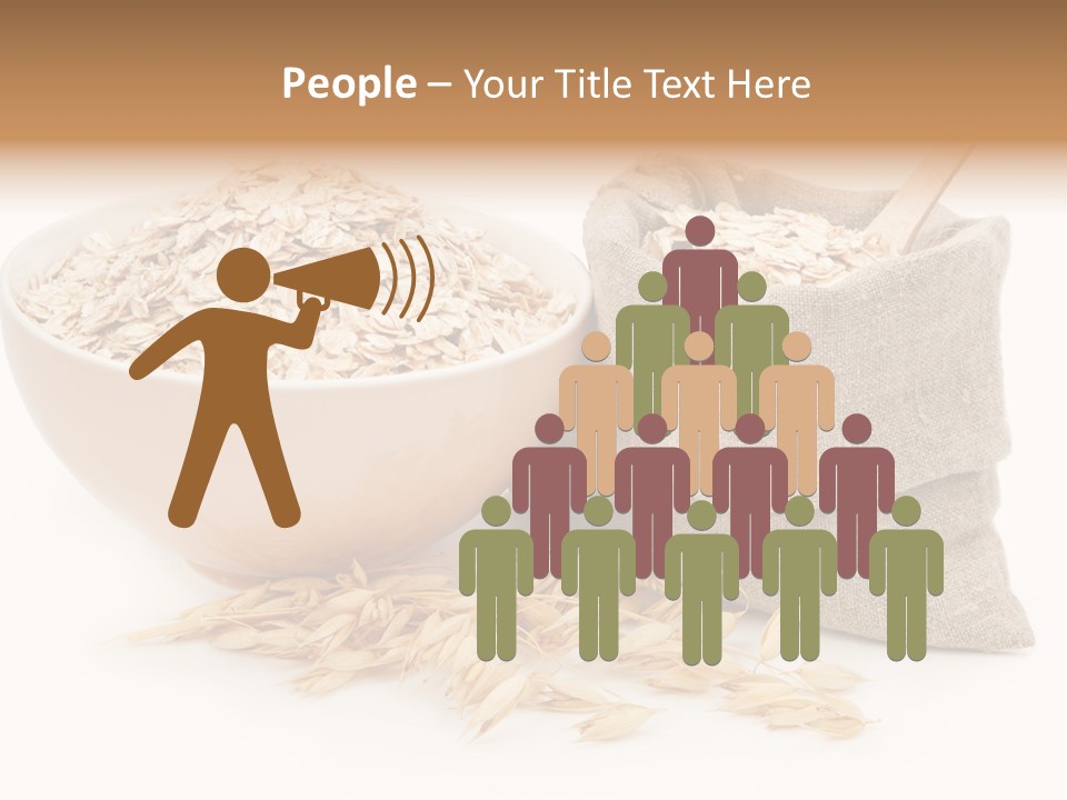 A Bowl Of Oats Next To A Sack Of Oats PowerPoint Template