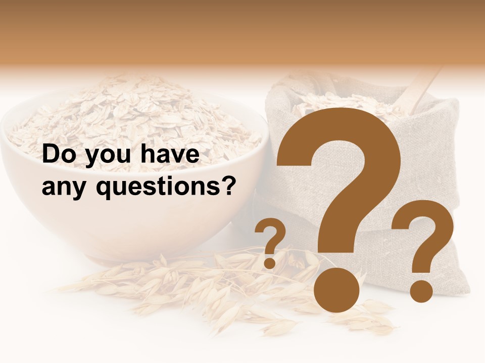 A Bowl Of Oats Next To A Sack Of Oats PowerPoint Template
