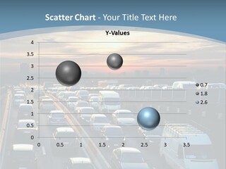 A Highway Filled With Lots Of Traffic With A Sunset In The Background PowerPoint Template