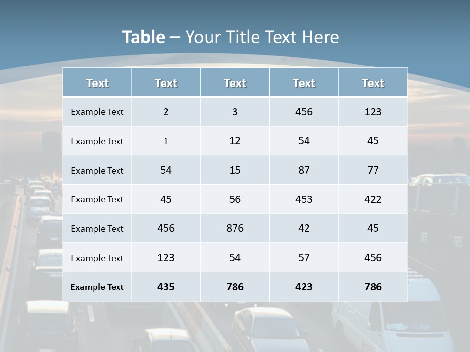 A Highway Filled With Lots Of Traffic With A Sunset In The Background PowerPoint Template