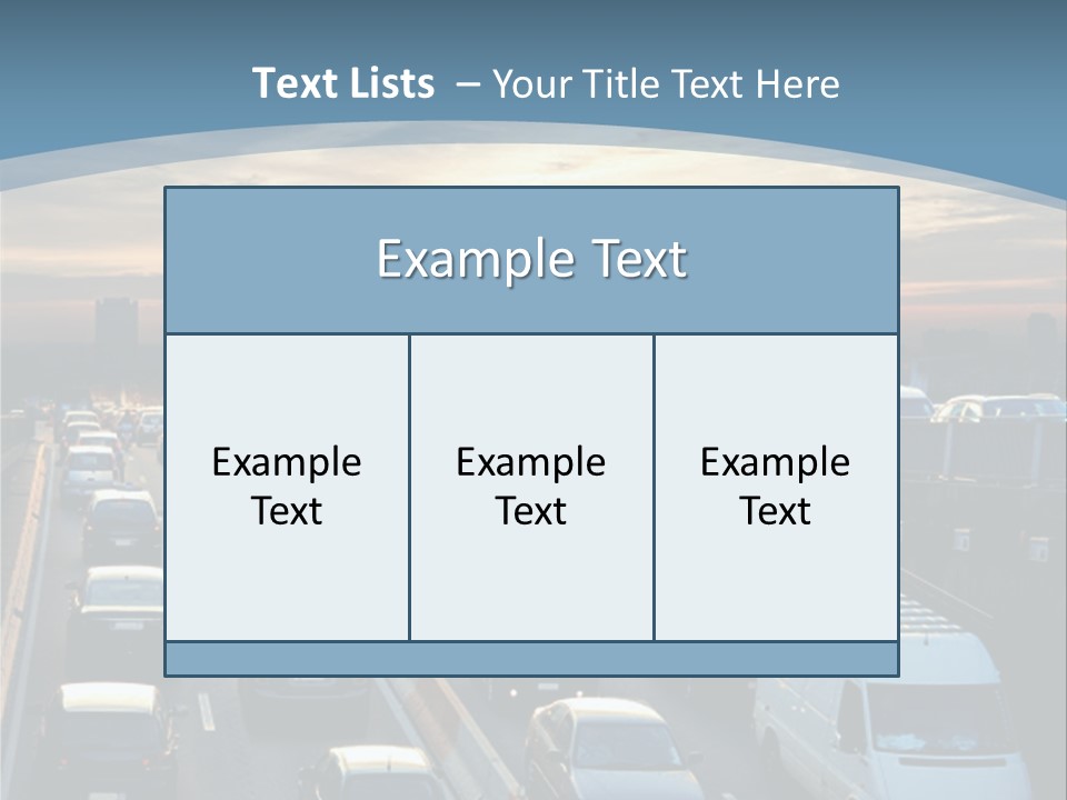 A Highway Filled With Lots Of Traffic With A Sunset In The Background PowerPoint Template