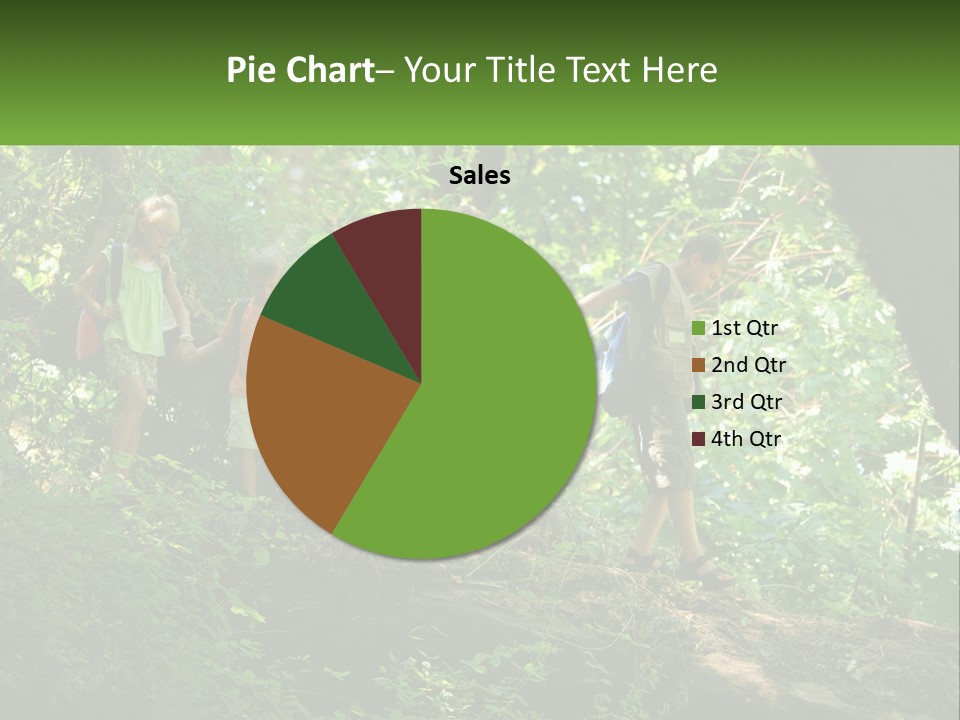 A Group Of Kids Walking On A Log In The Woods PowerPoint Template