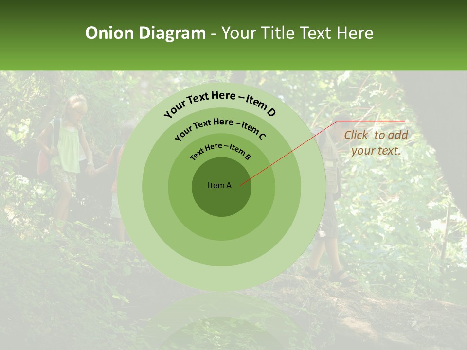 A Group Of Kids Walking On A Log In The Woods PowerPoint Template