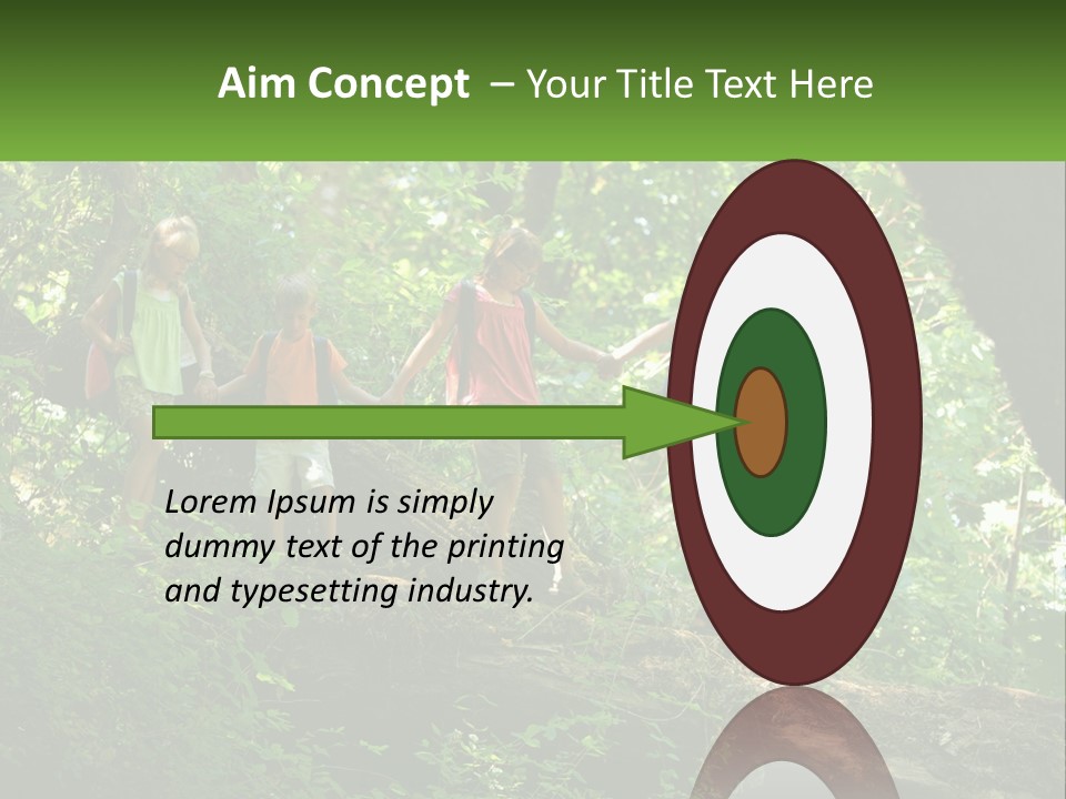 A Group Of Kids Walking On A Log In The Woods PowerPoint Template