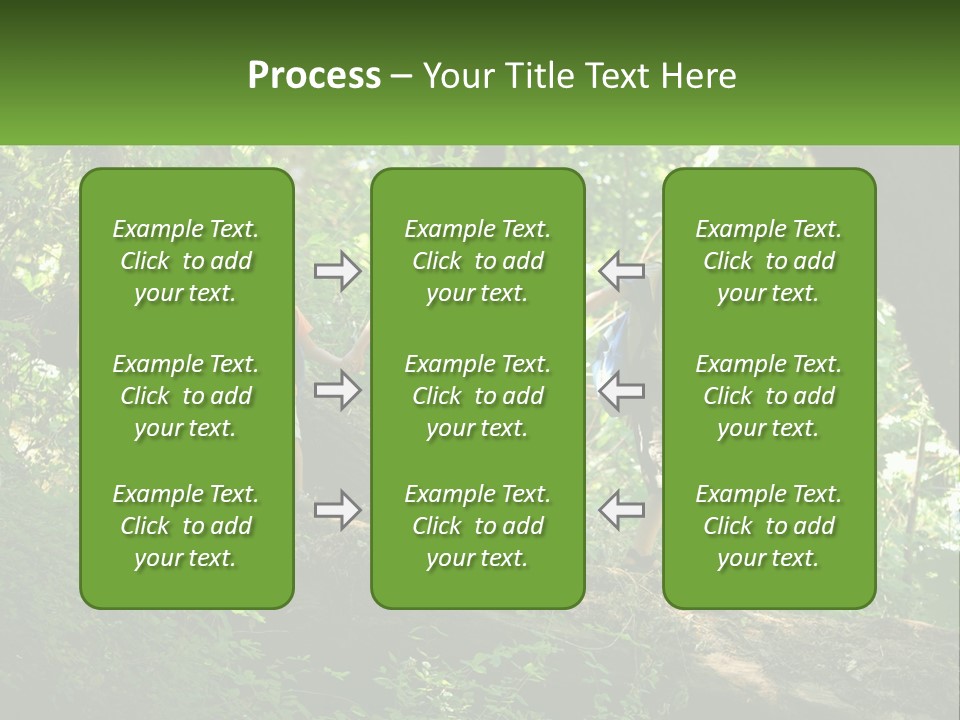 A Group Of Kids Walking On A Log In The Woods PowerPoint Template
