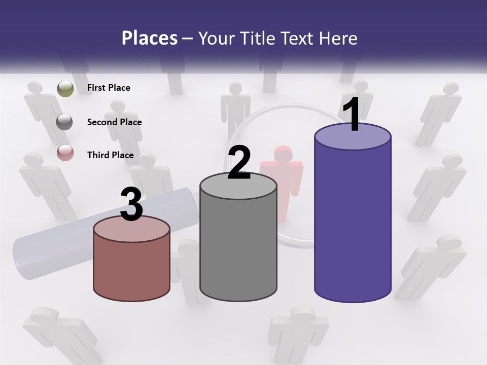 A Magnifying Glass Over A Group Of People PowerPoint Template