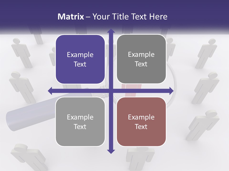 A Magnifying Glass Over A Group Of People PowerPoint Template