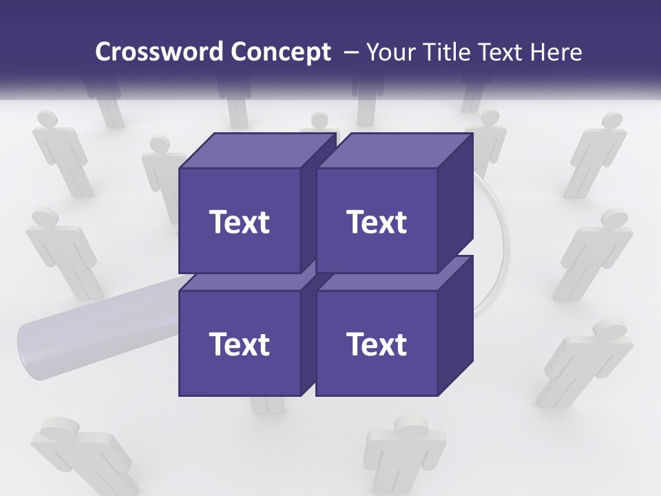 A Magnifying Glass Over A Group Of People PowerPoint Template