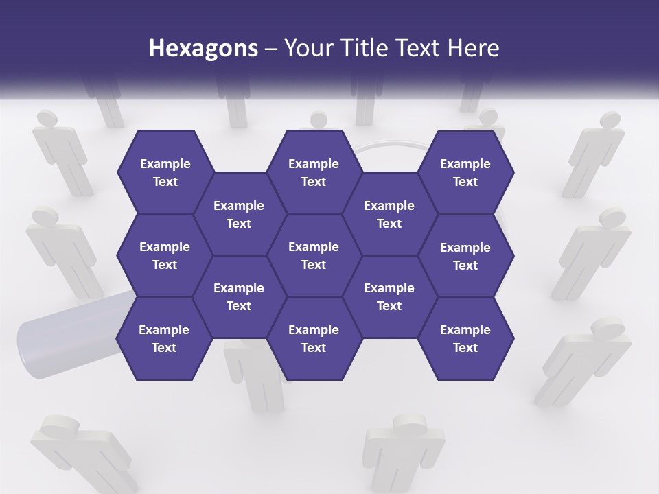A Magnifying Glass Over A Group Of People PowerPoint Template