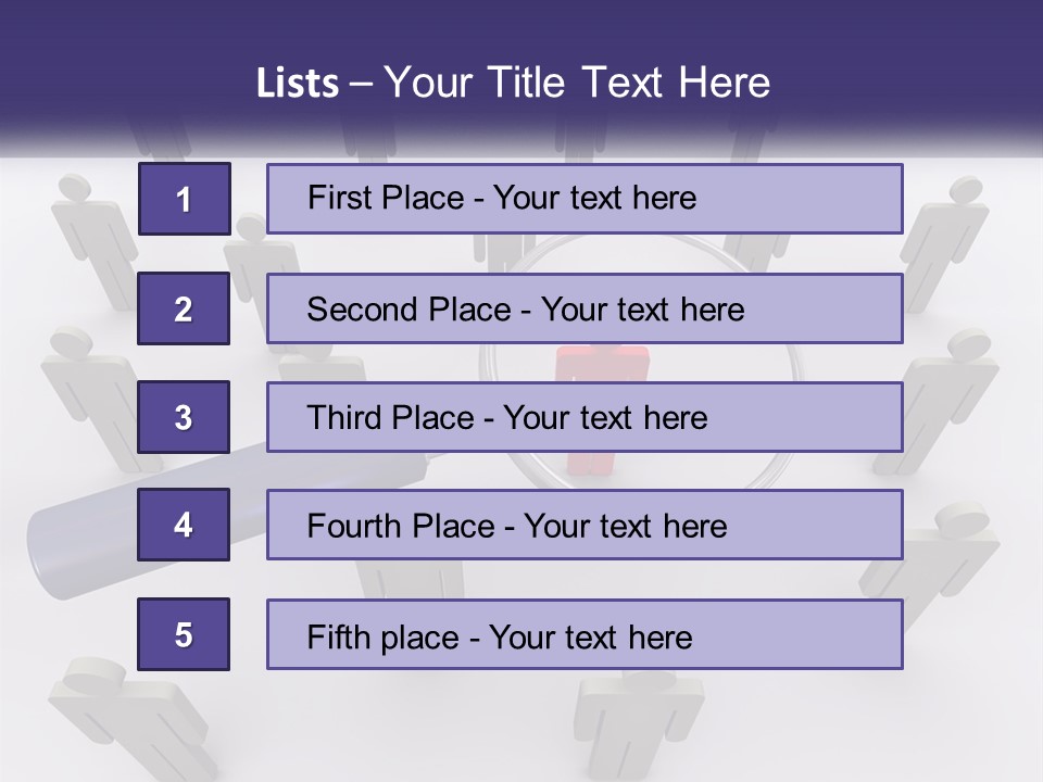 A Magnifying Glass Over A Group Of People PowerPoint Template