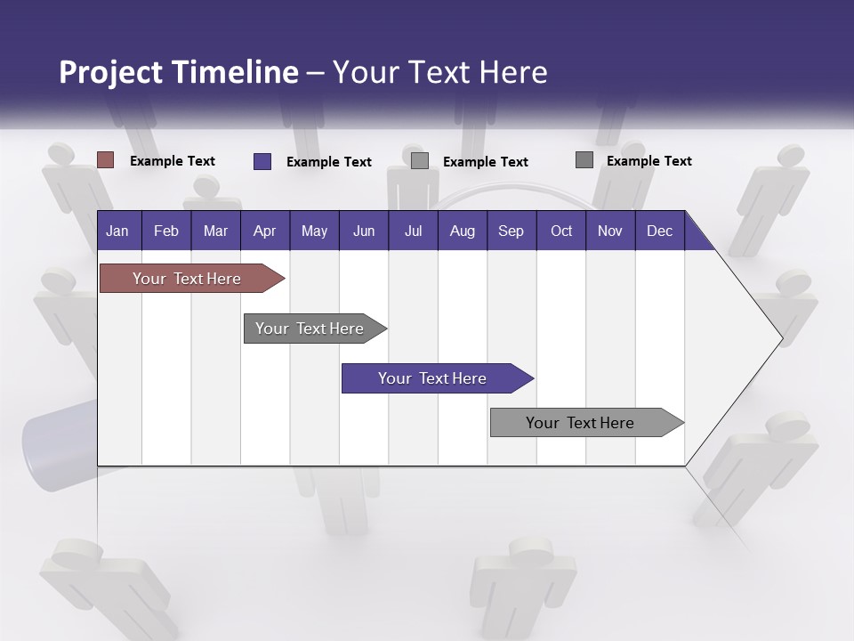 A Magnifying Glass Over A Group Of People PowerPoint Template