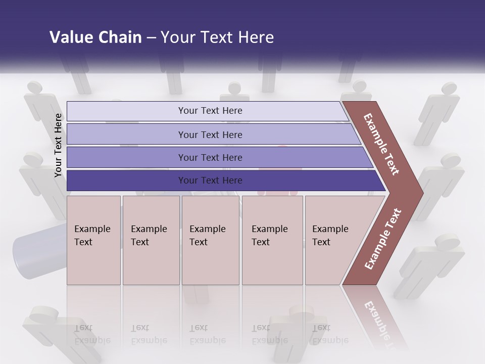 A Magnifying Glass Over A Group Of People PowerPoint Template