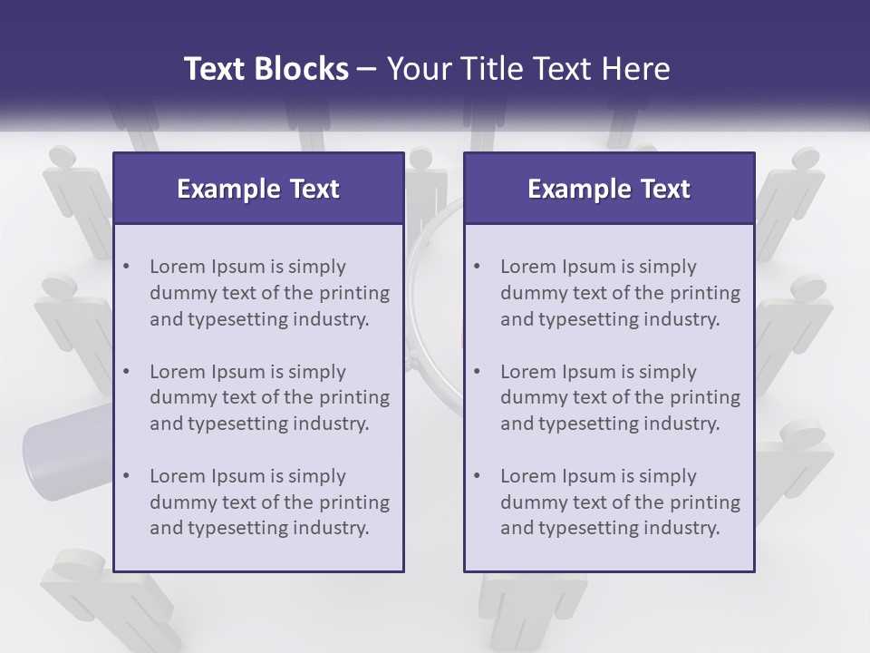 A Magnifying Glass Over A Group Of People PowerPoint Template