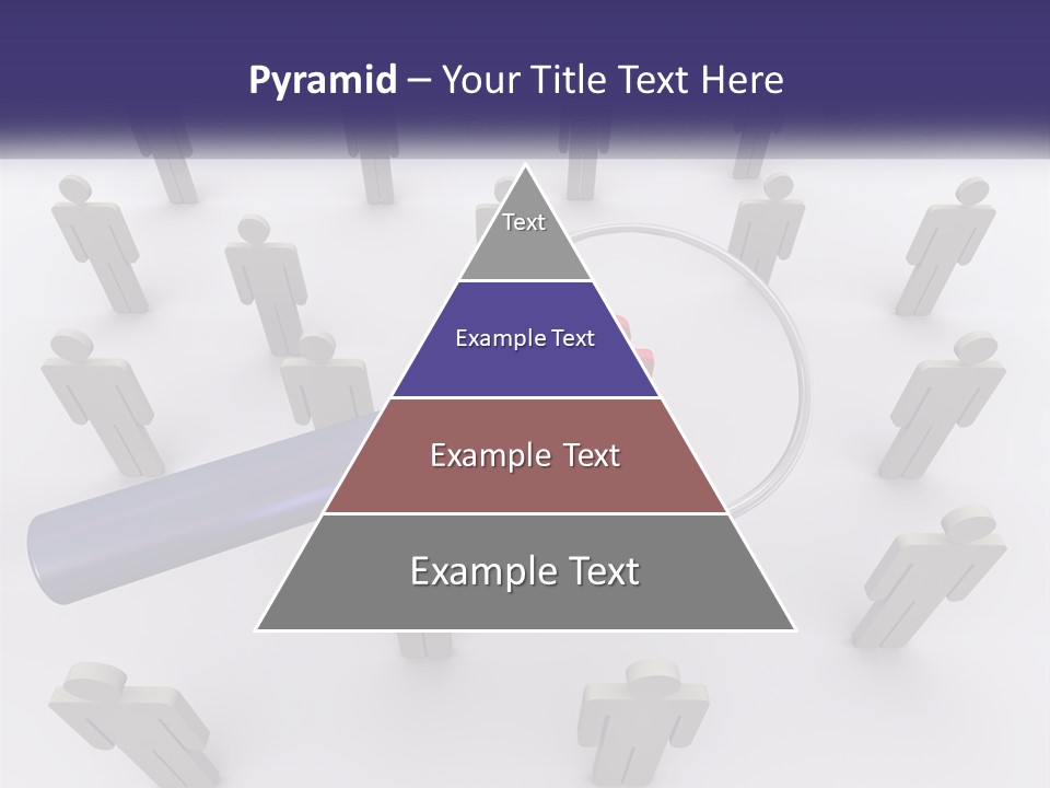 A Magnifying Glass Over A Group Of People PowerPoint Template