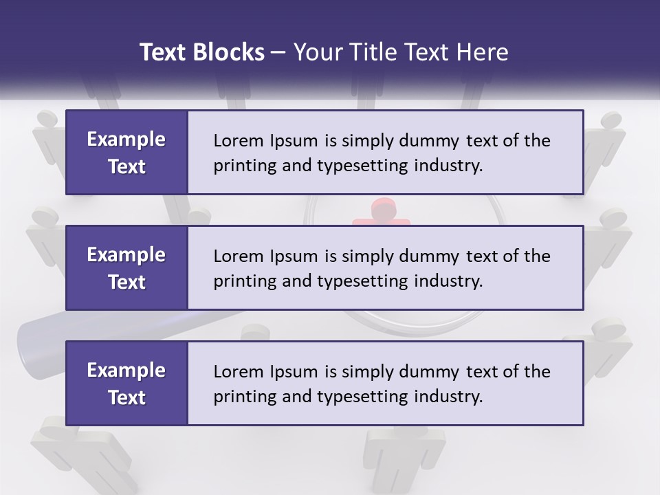 A Magnifying Glass Over A Group Of People PowerPoint Template