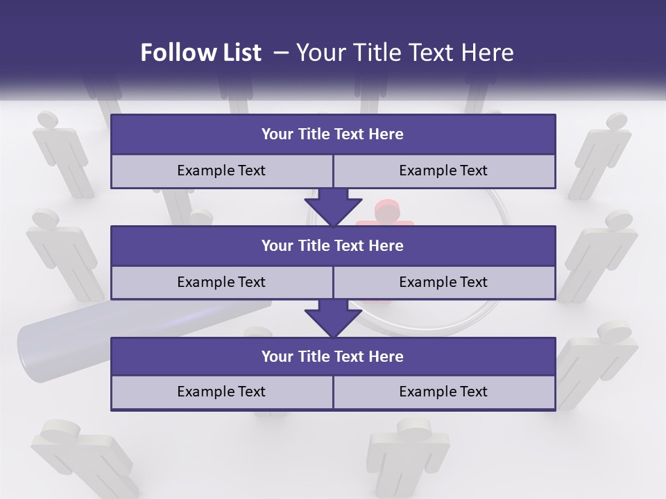 A Magnifying Glass Over A Group Of People PowerPoint Template