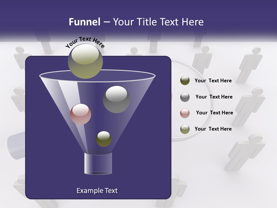 A Magnifying Glass Over A Group Of People PowerPoint Template