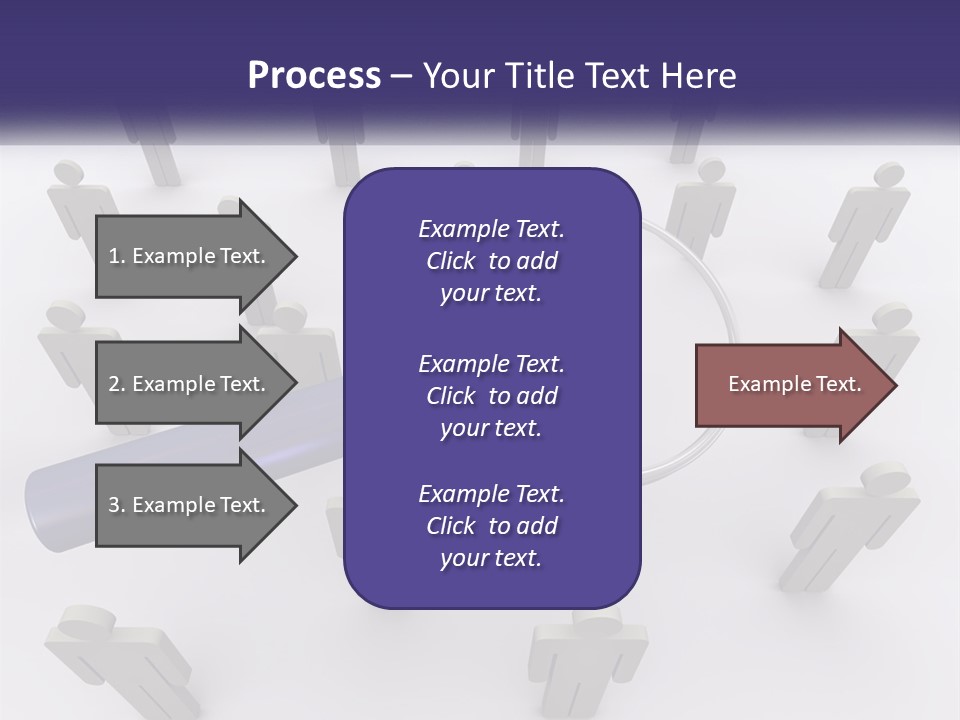 A Magnifying Glass Over A Group Of People PowerPoint Template