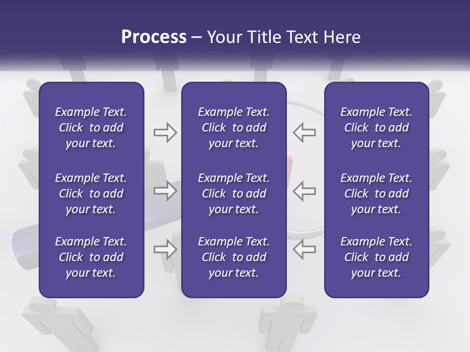 A Magnifying Glass Over A Group Of People PowerPoint Template