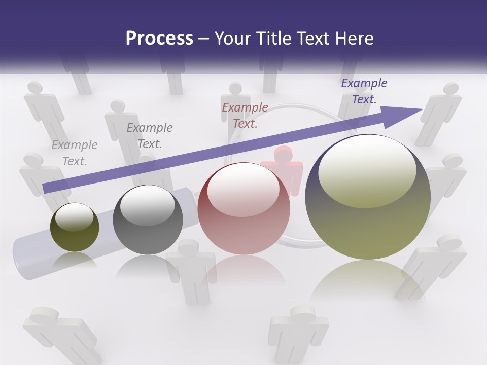 A Magnifying Glass Over A Group Of People PowerPoint Template