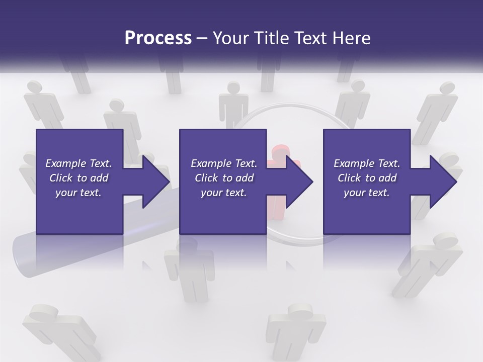 A Magnifying Glass Over A Group Of People PowerPoint Template