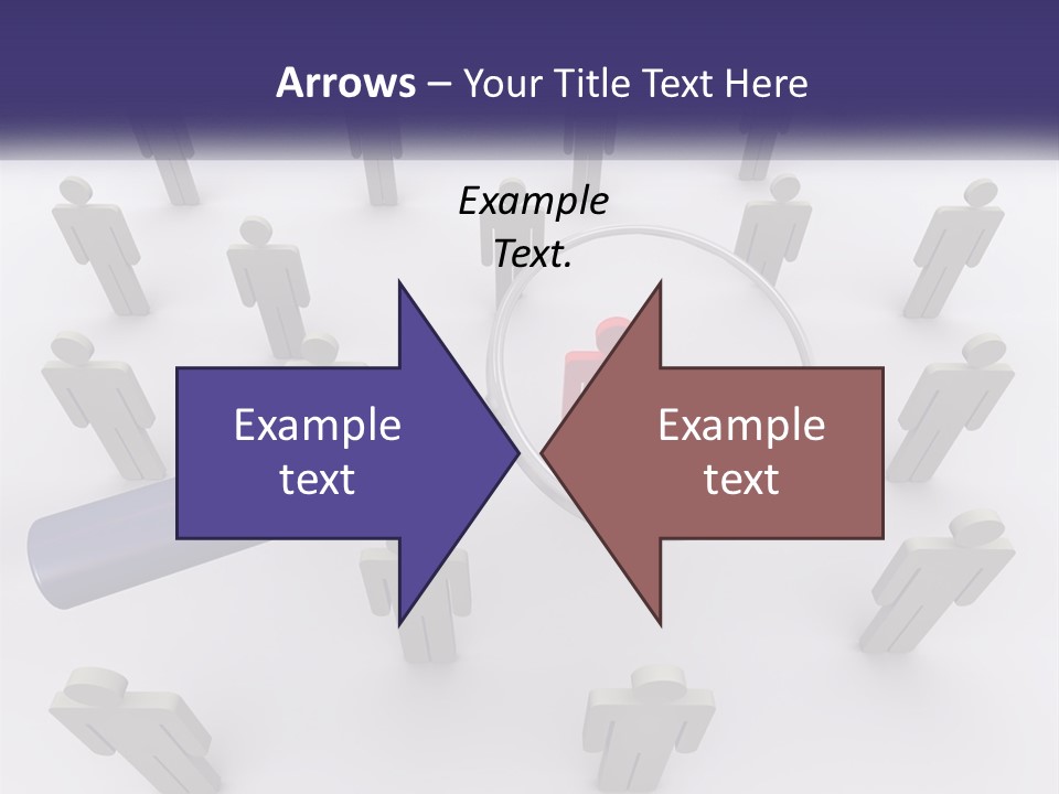 A Magnifying Glass Over A Group Of People PowerPoint Template