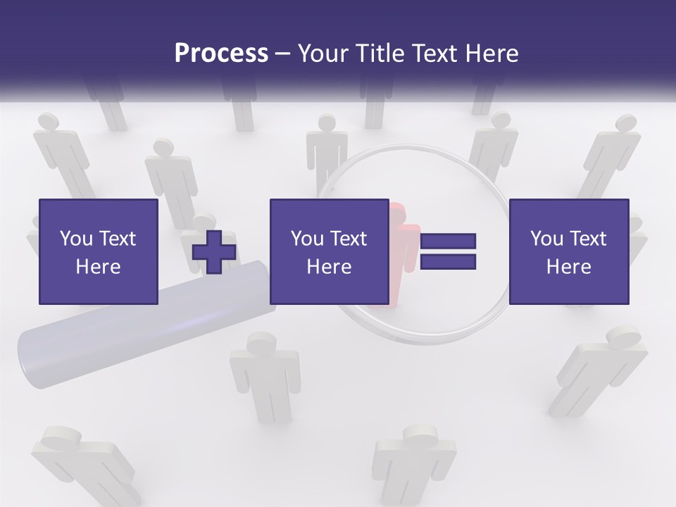 A Magnifying Glass Over A Group Of People PowerPoint Template
