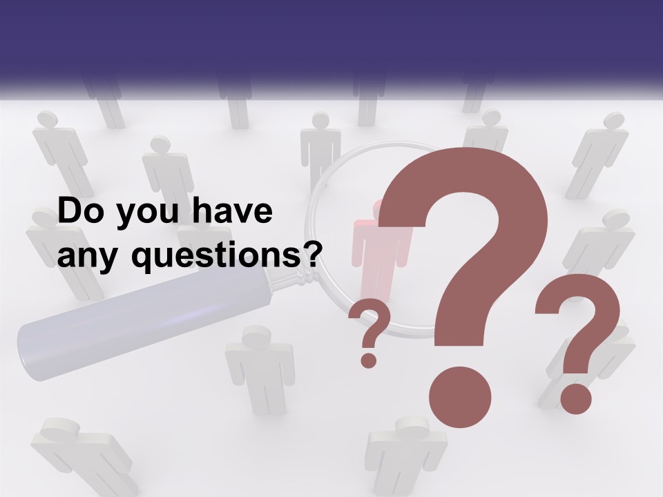 A Magnifying Glass Over A Group Of People PowerPoint Template