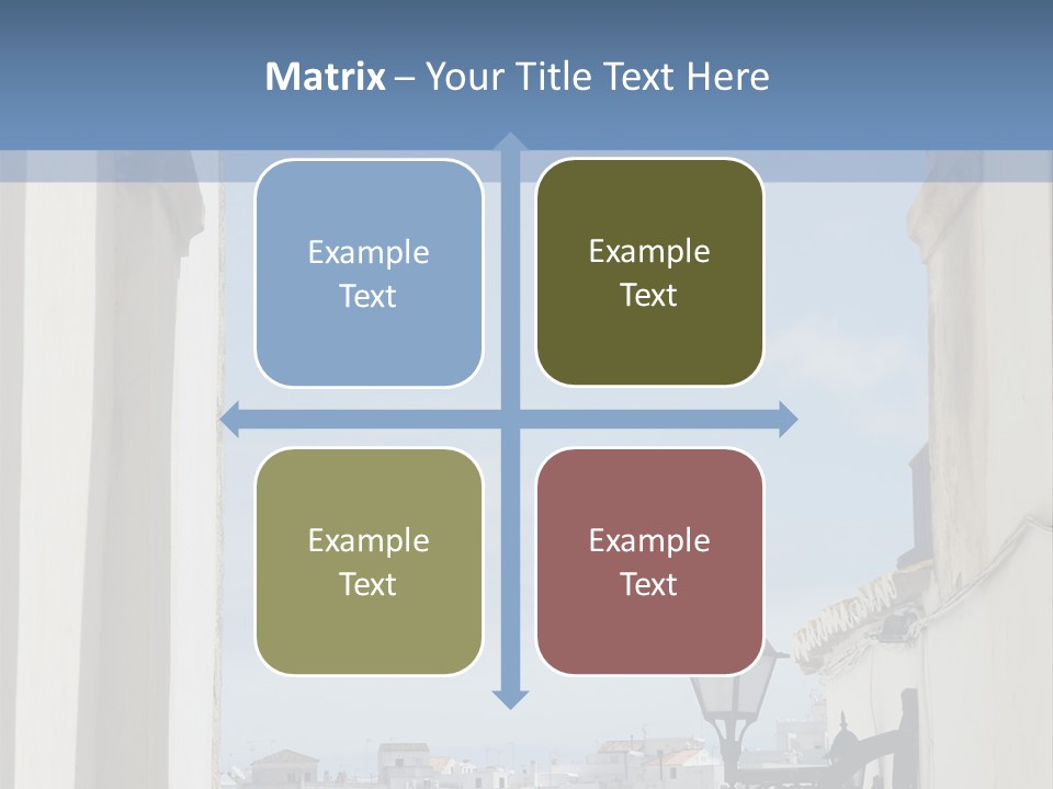 A View Of A City Through An Arch In A Building PowerPoint Template