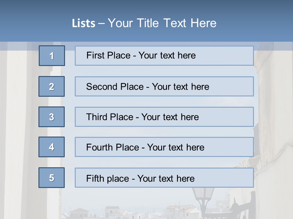 A View Of A City Through An Arch In A Building PowerPoint Template