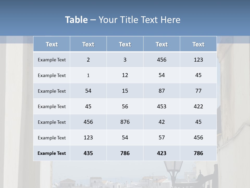 A View Of A City Through An Arch In A Building PowerPoint Template