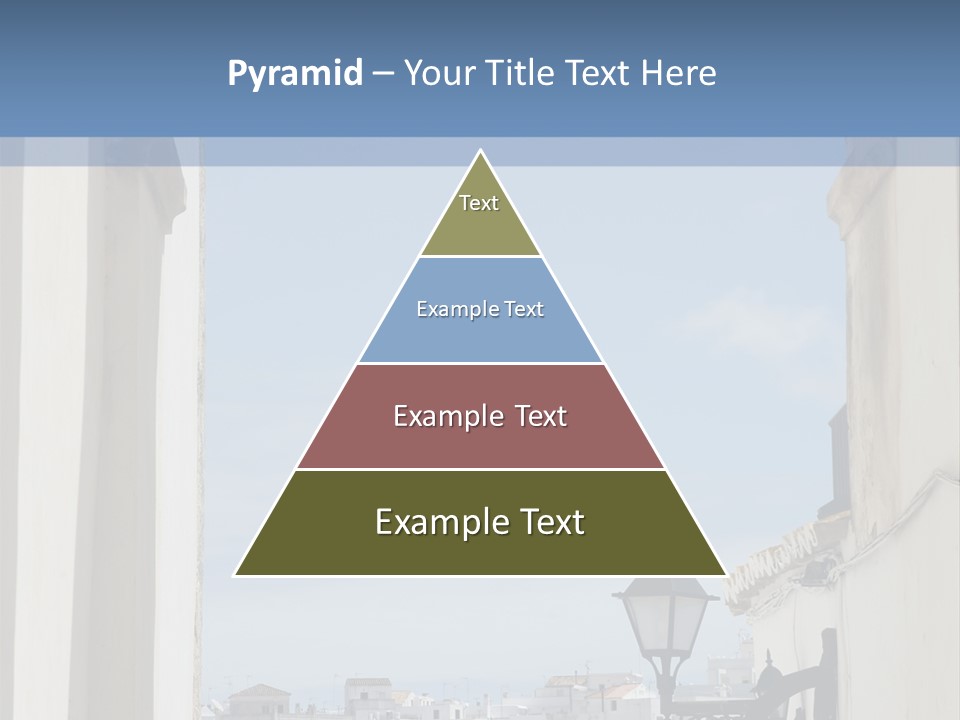 A View Of A City Through An Arch In A Building PowerPoint Template