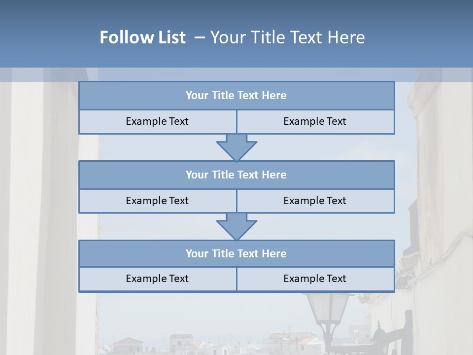 A View Of A City Through An Arch In A Building PowerPoint Template