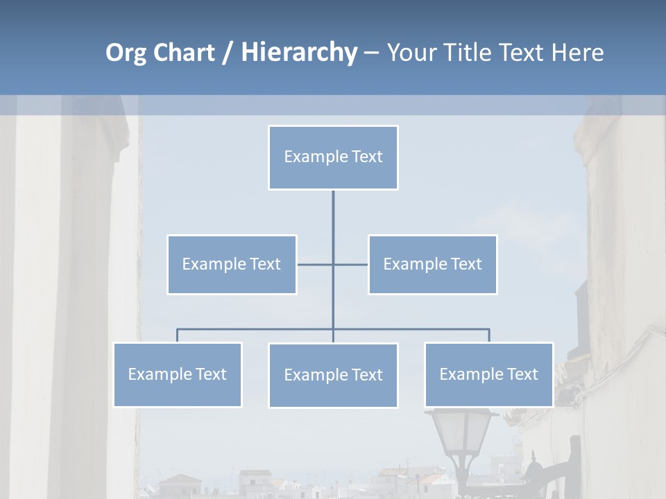 A View Of A City Through An Arch In A Building PowerPoint Template