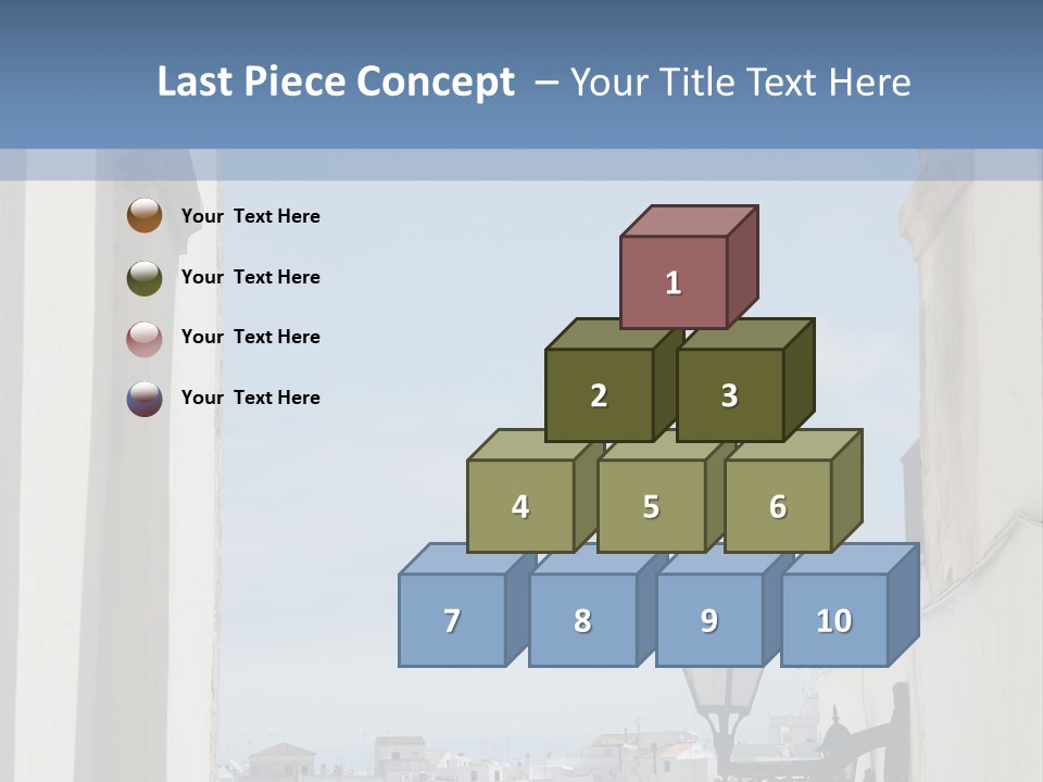 A View Of A City Through An Arch In A Building PowerPoint Template