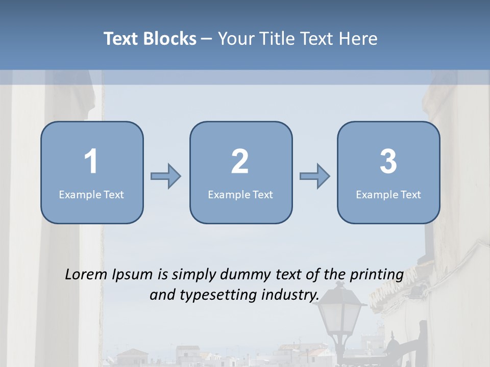 A View Of A City Through An Arch In A Building PowerPoint Template