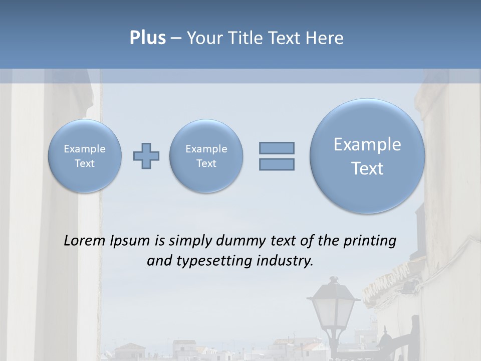 A View Of A City Through An Arch In A Building PowerPoint Template