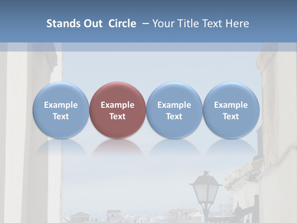 A View Of A City Through An Arch In A Building PowerPoint Template