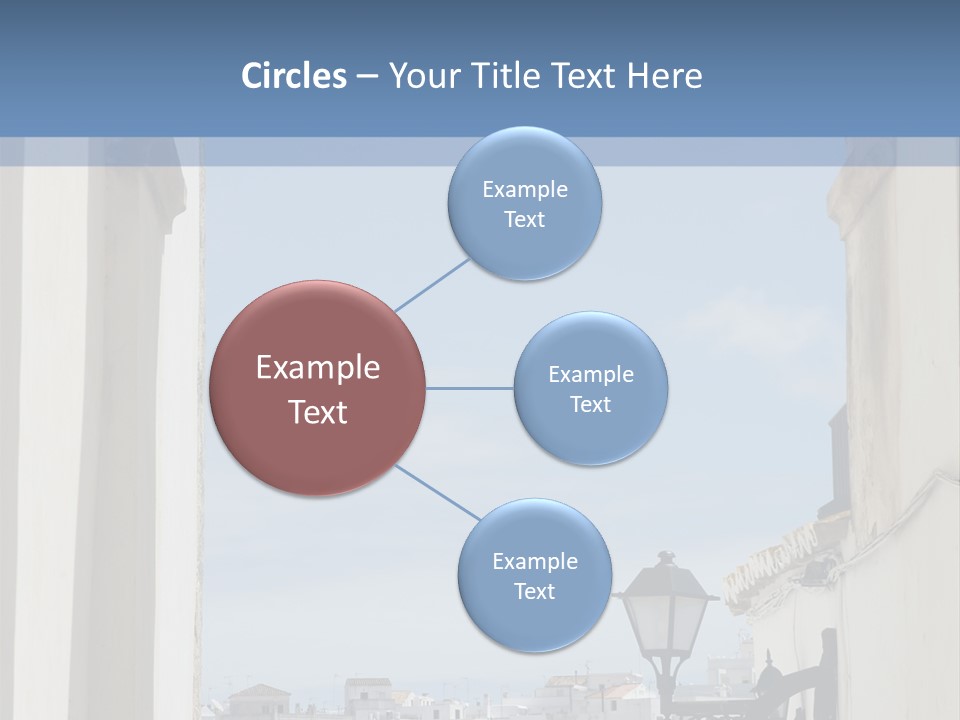 A View Of A City Through An Arch In A Building PowerPoint Template