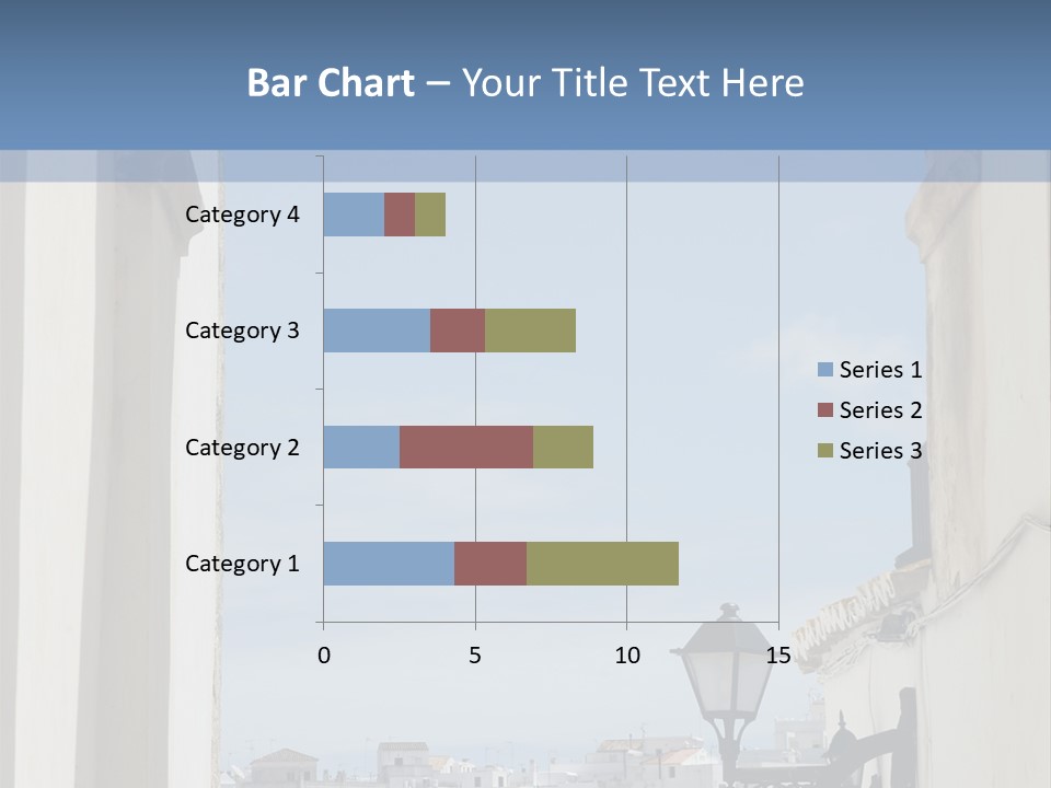 A View Of A City Through An Arch In A Building PowerPoint Template