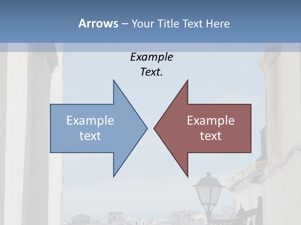 A View Of A City Through An Arch In A Building PowerPoint Template