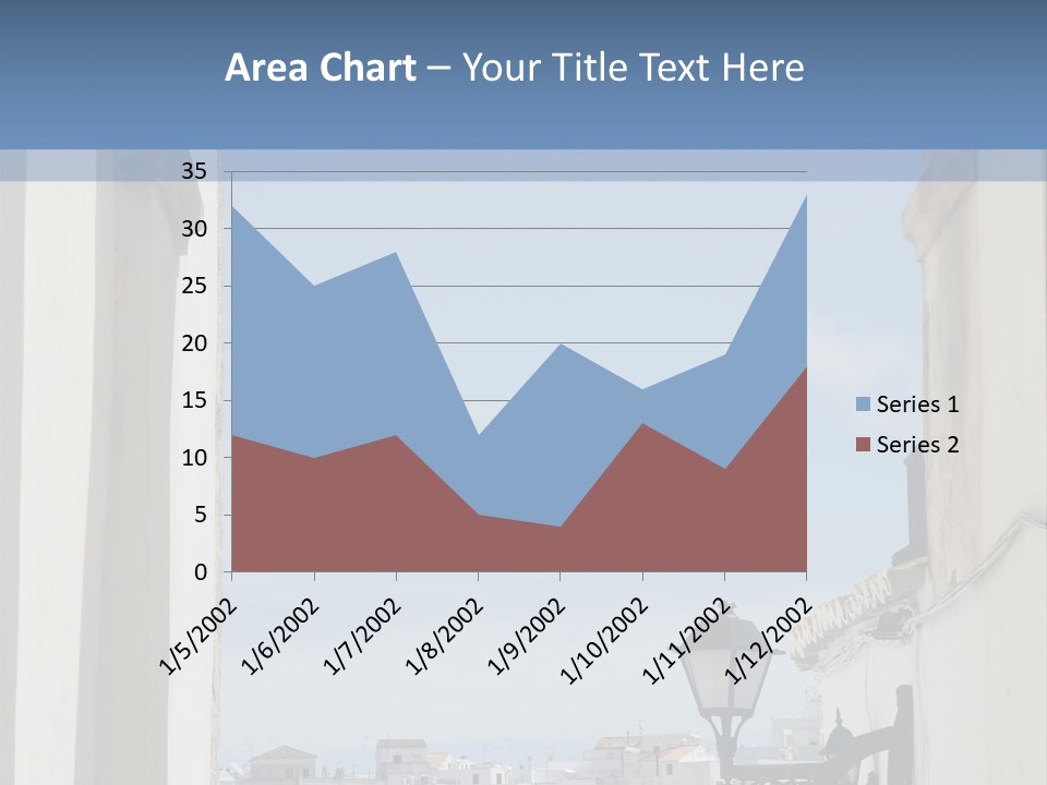 A View Of A City Through An Arch In A Building PowerPoint Template