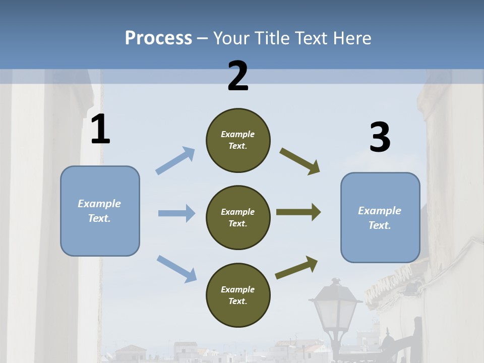 A View Of A City Through An Arch In A Building PowerPoint Template