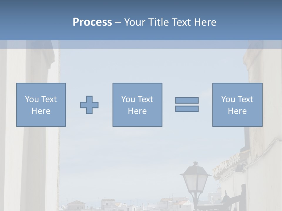A View Of A City Through An Arch In A Building PowerPoint Template