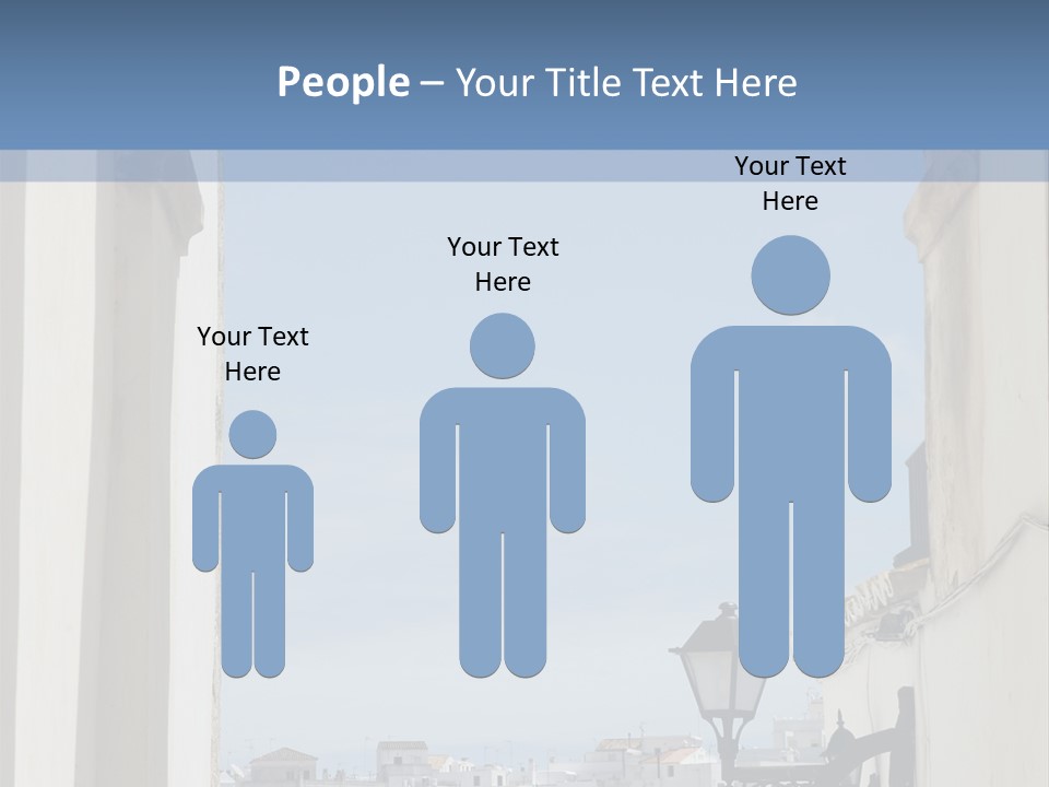 A View Of A City Through An Arch In A Building PowerPoint Template